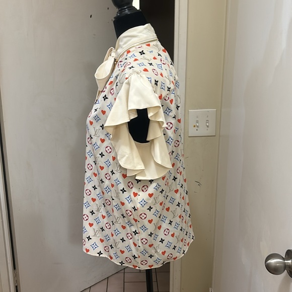 1️⃣5️⃣0️⃣0️⃣ brand new authentic Louis Vuitton babydoll silk blouse - Picture 4 of 13